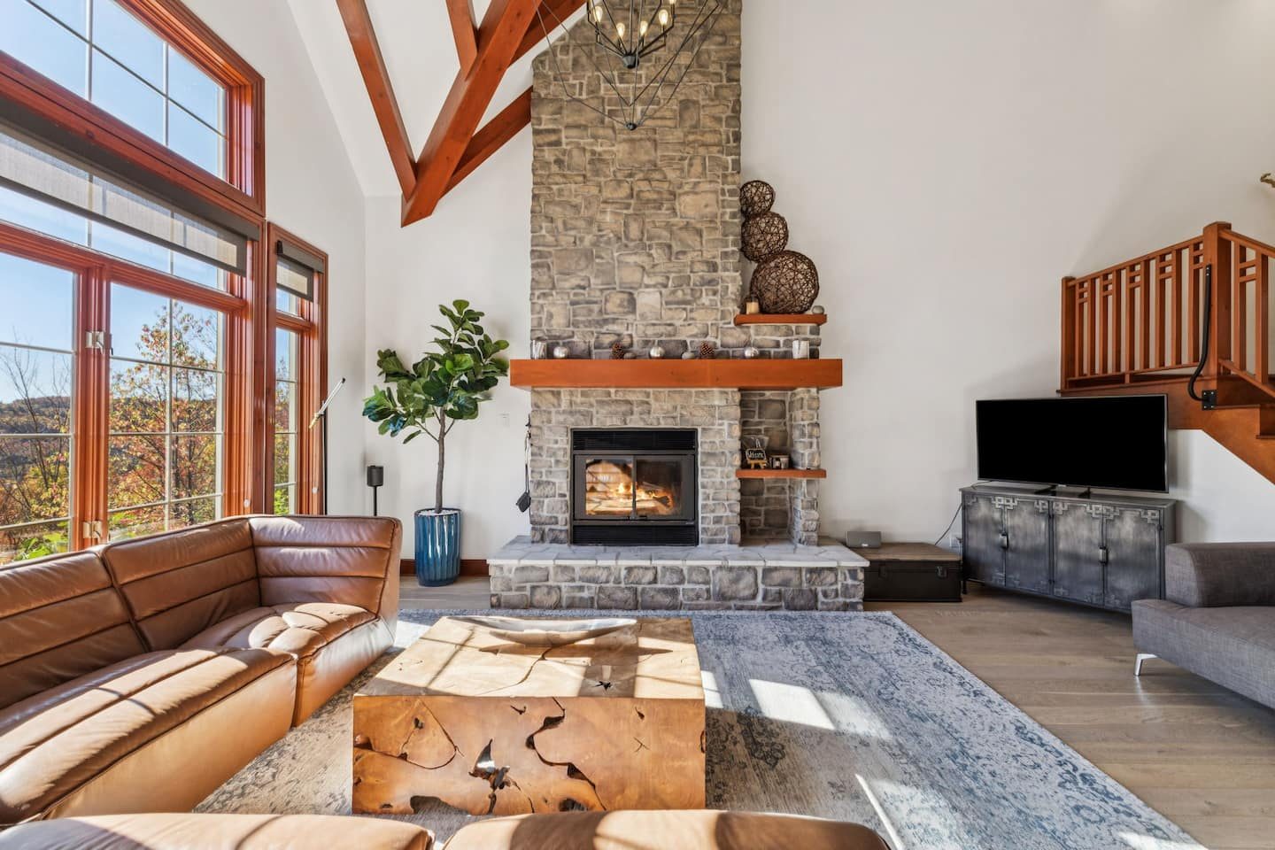 Great room fireplace